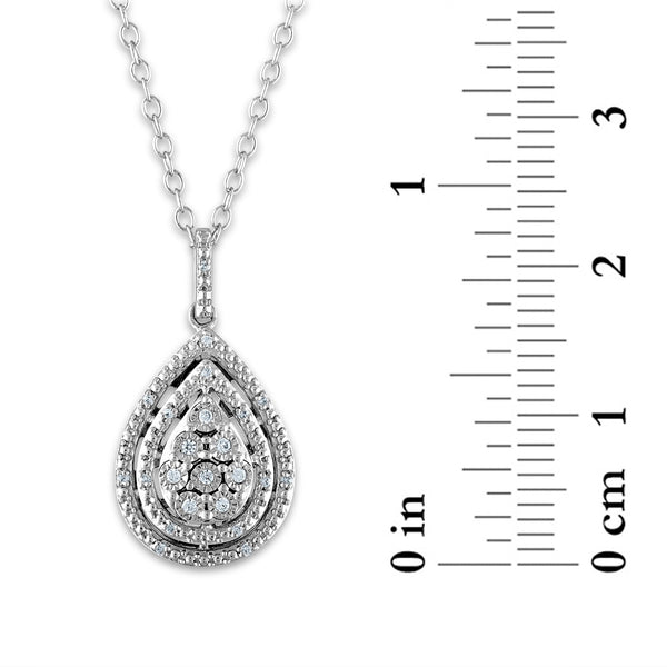 1/3 CTW Natural Diamond Box Set Earring Pendant Ring in Sterling Silver