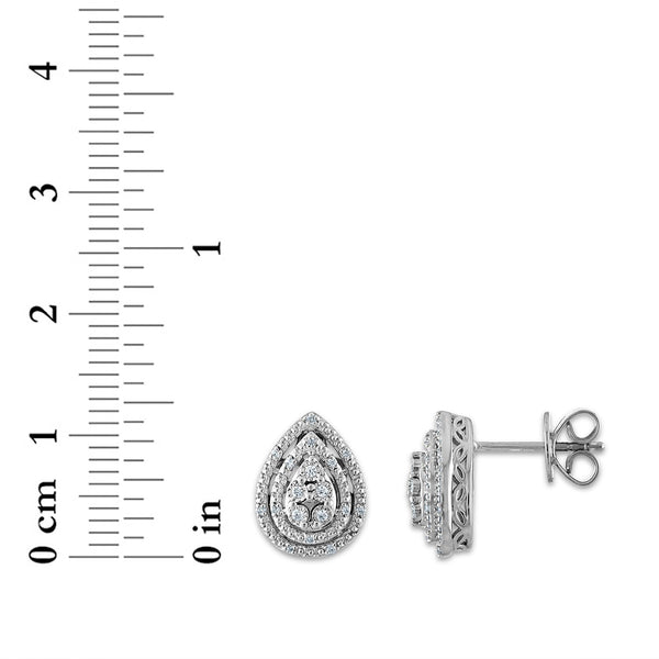 1/3 CTW Natural Diamond Box Set Earring Pendant Ring in Sterling Silver