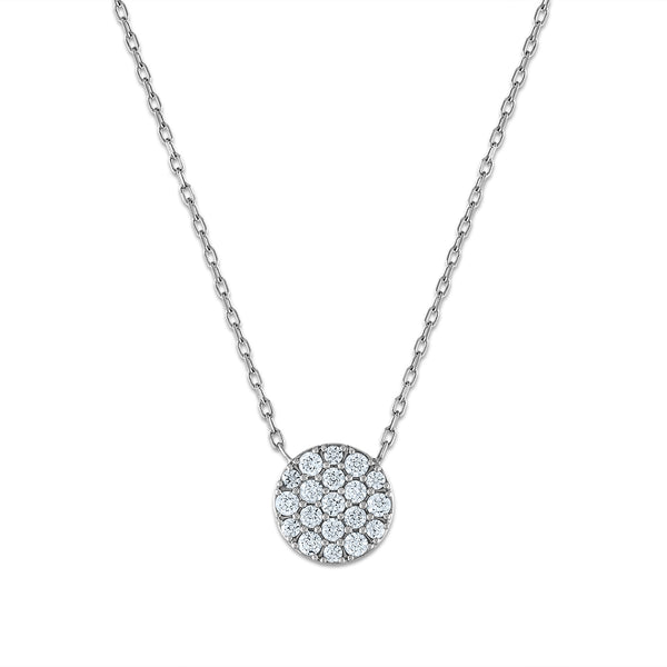 White Diamond Fashion Pendant in 14KT Gold