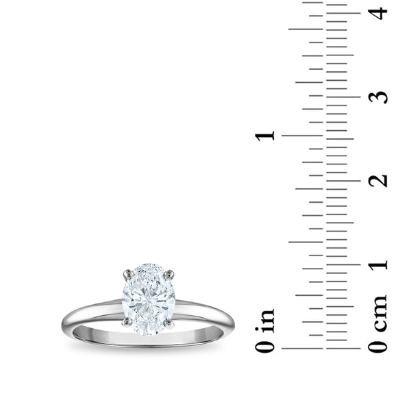 EcoLove 1 CTW Lab Grown Diamond Solitaire Engagement Ring in 14KT White Gold