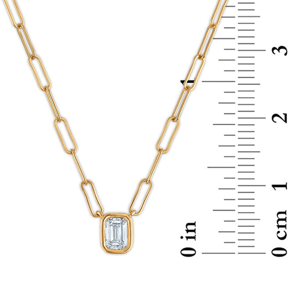 EcoLove 1/3 CT Lab Grown Diamond 18-inch Necklace in Gold Plated Sterling Silver