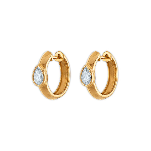 EcoLove 1/2 CTW Lab Grown Diamond Hoop Earrings in 10KT Yellow Gold