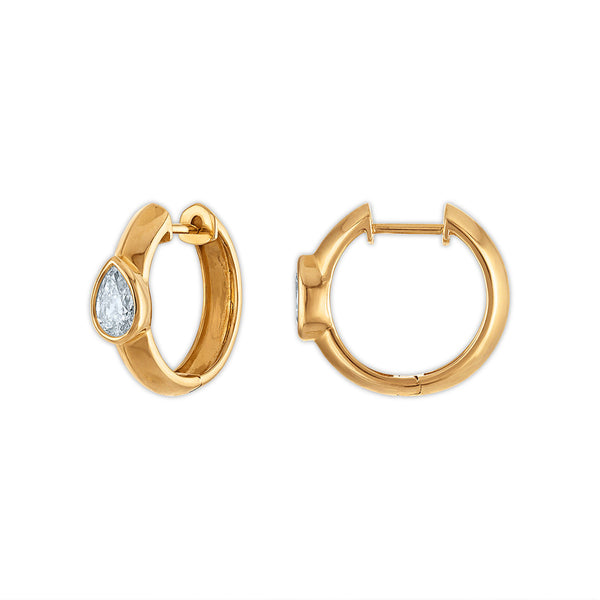 EcoLove 1/2 CTW Lab Grown Diamond Hoop Earrings in 10KT Yellow Gold