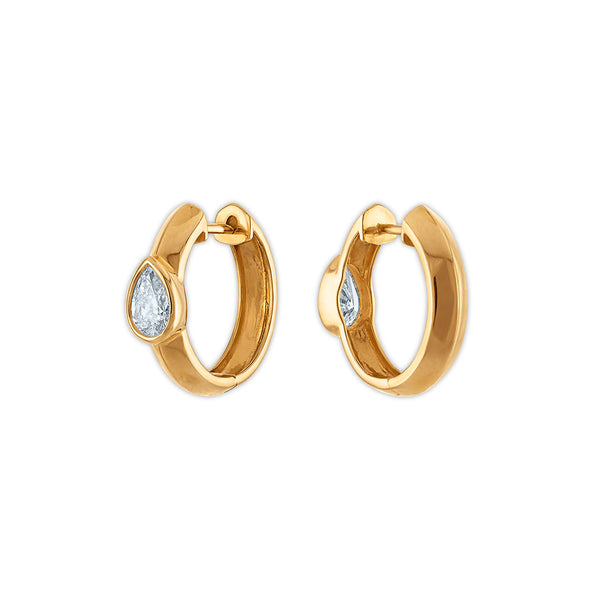 EcoLove 1/2 CTW Lab Grown Diamond Hoop Earrings in 10KT Yellow Gold