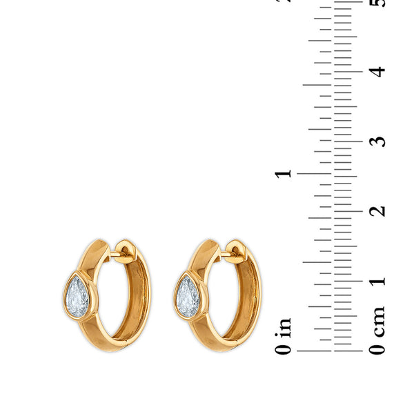 EcoLove 1/2 CTW Lab Grown Diamond Hoop Earrings in 10KT Yellow Gold