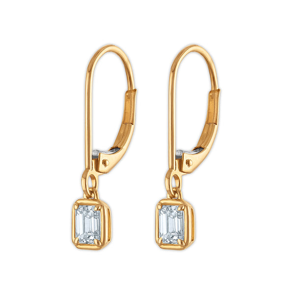 White Diamond Drop / Dangle Earrings in 10KT Gold