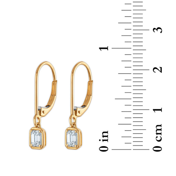 White Diamond Drop / Dangle Earrings in 10KT Gold