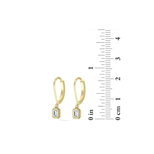 White Diamond Drop / Dangle Earrings in 10KT Gold