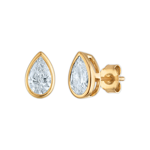 EcoLove 1 CTW Lab Grown Diamond Stud Earrings in 14KT Yellow Gold