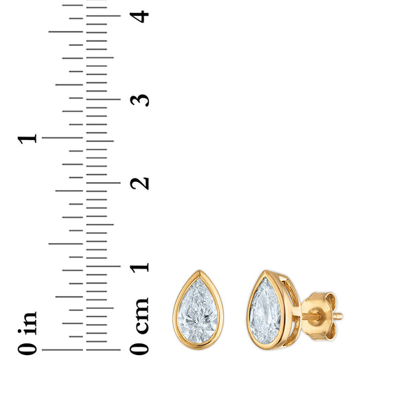 EcoLove 1 CTW Lab Grown Diamond Stud Earrings in 14KT Yellow Gold