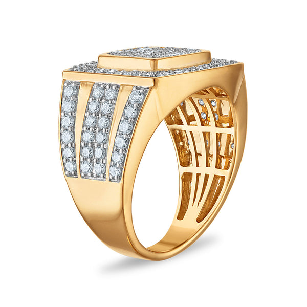 White Diamond Fashion Ring in 14KT Gold