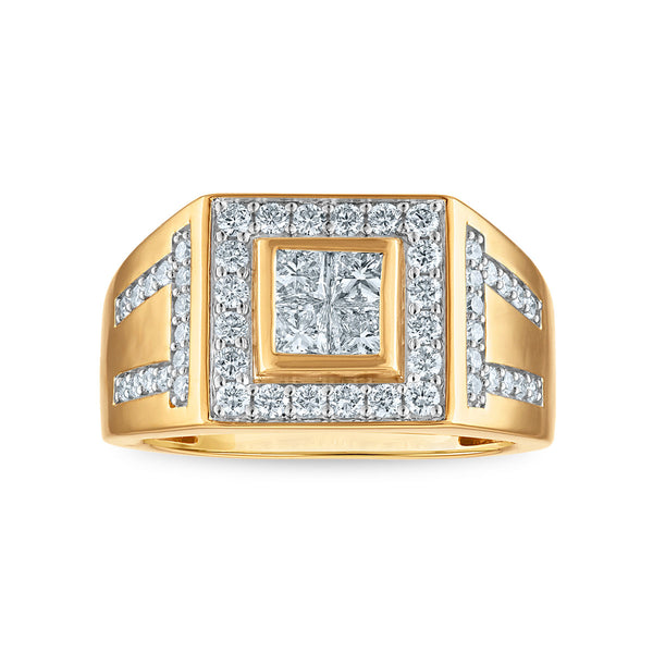 White Diamond Fashion Ring in 14KT Gold