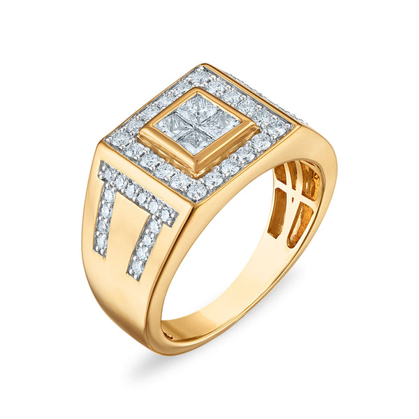 White Diamond Fashion Ring in 14KT Gold
