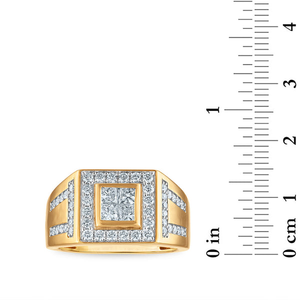 White Diamond Fashion Ring in 14KT Gold