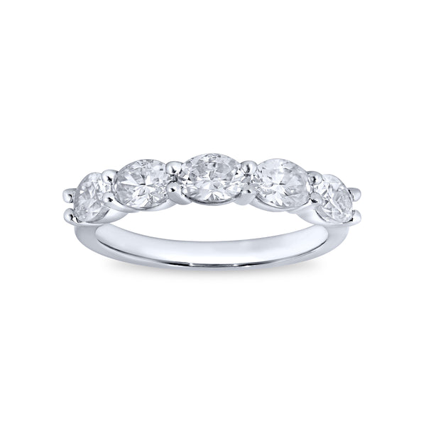 White Diamond Anniversary Ring in 14KT Gold