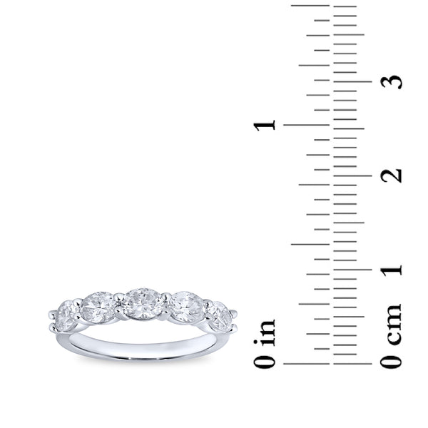 White Diamond Anniversary Ring in 14KT Gold