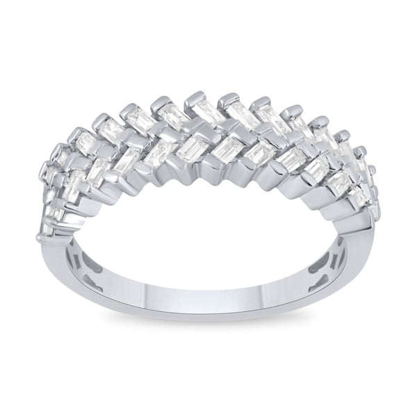 White Diamond Anniversary Ring in 14KT Gold