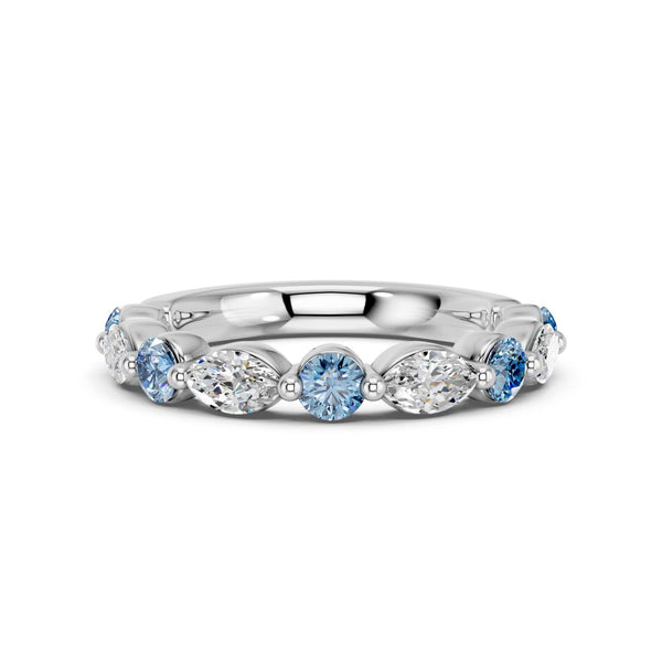 EcoLove 1 CTW Lab Grown Diamond Anniversary Ring in 14KT White Gold