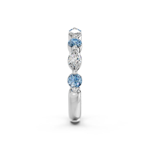 EcoLove 1 CTW Lab Grown Diamond Anniversary Ring in 14KT White Gold