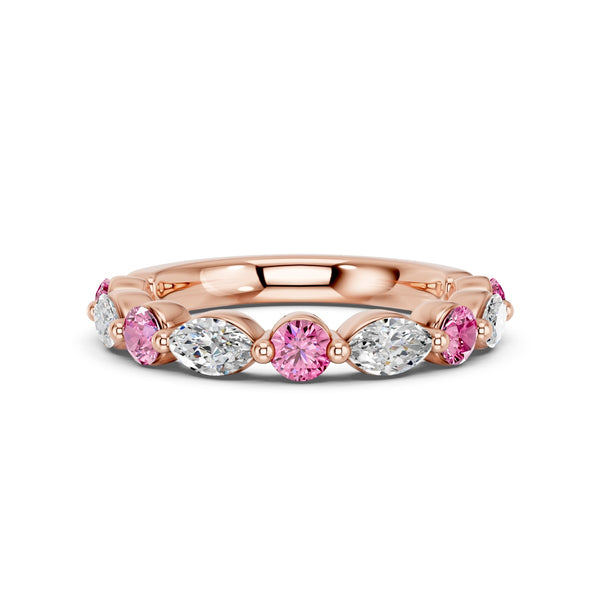 EcoLove 1 CTW Lab Grown Diamond Anniversary Ring in 14KT Rose Gold