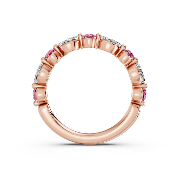 EcoLove 1 CTW Lab Grown Diamond Anniversary Ring in 14KT Rose Gold