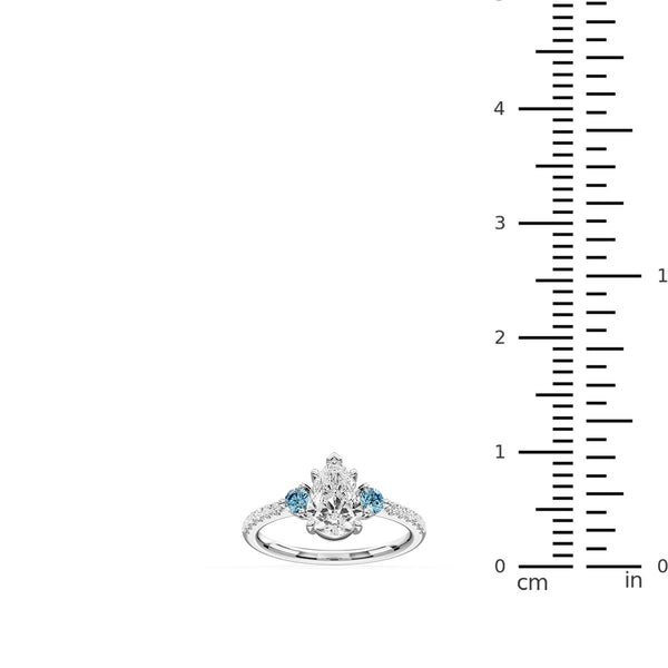 White Diamond Engagement Ring in 14KT Gold