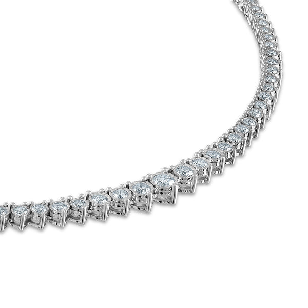 3 CTW Natural Diamond 18-inch Tennis Necklace in 14KT White Gold