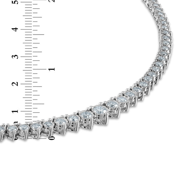 3 CTW Natural Diamond 18-inch Tennis Necklace in 14KT White Gold