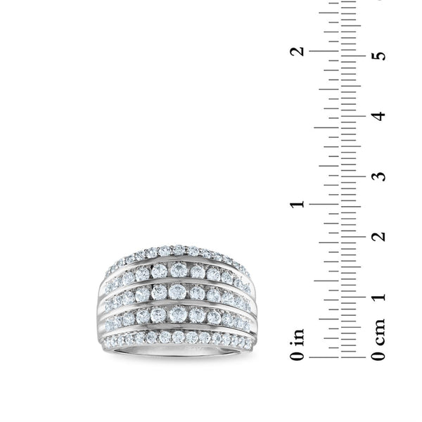 2 CTW Natural Diamond Anniversary Ring in 10KT White Gold