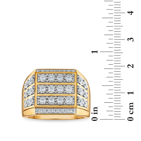 1 CTW Natural Diamond Ring in 10KT Yellow Gold