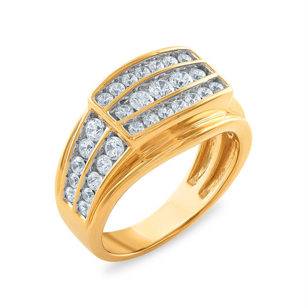 1-1/2 CTW Natural Diamond Ring in 10KT Yellow Gold