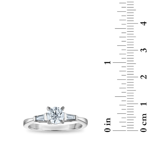 3/4 CTW Natural Diamond Engagement Ring in 14KT White Gold