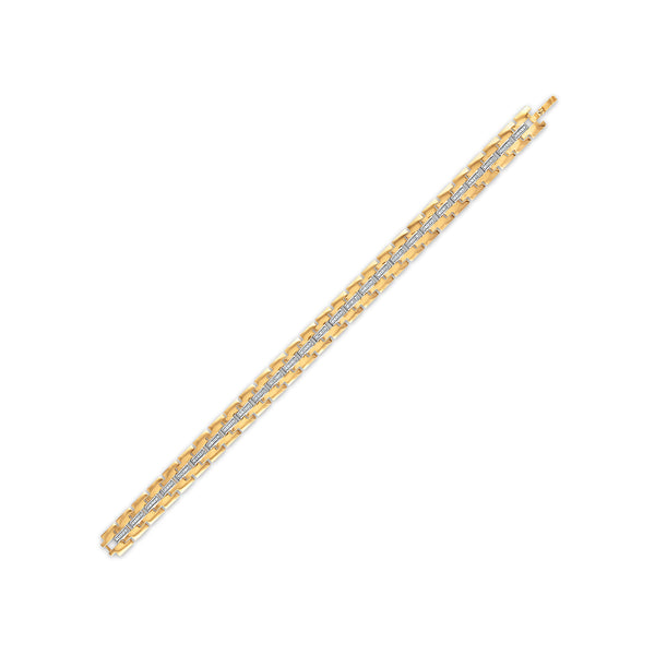 1/2 CTW Natural Diamond Fashion 8.5-inch Bracelet in Gold Plated Sterling Silver