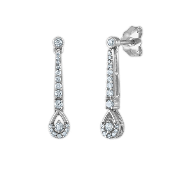 White Diamond Fashion Earrings in 10KT Gold