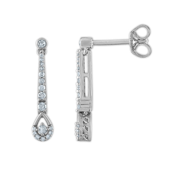 White Diamond Fashion Earrings in 10KT Gold