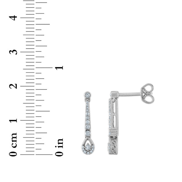 White Diamond Fashion Earrings in 10KT Gold