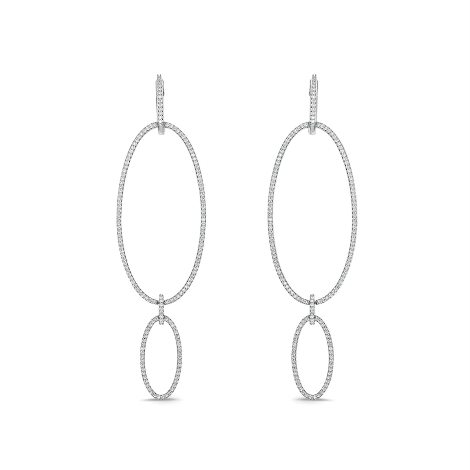 1 CTW Natural Diamond Fashion Earrings in 10KT White Gold