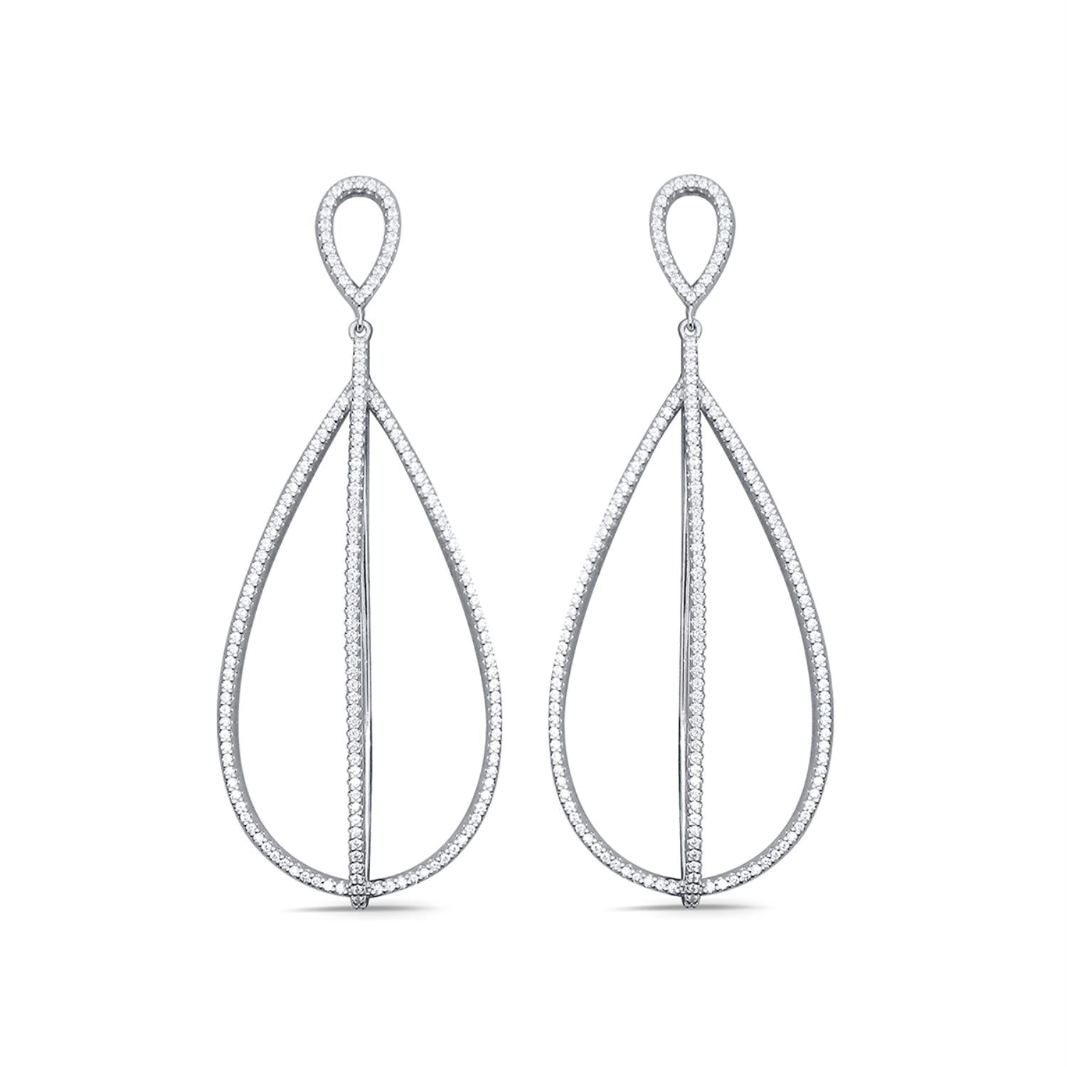 1 CTW Natural Diamond Fashion Earrings in 10KT White Gold
