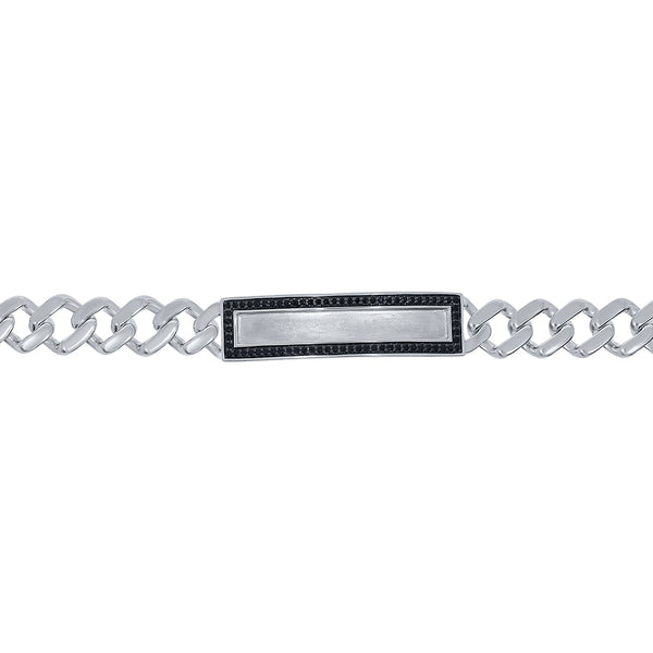 Black Diamond ID Bracelet Bracelet in 925 Silver