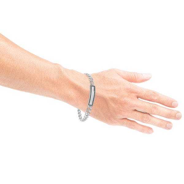 Black Diamond ID Bracelet Bracelet in 925 Silver
