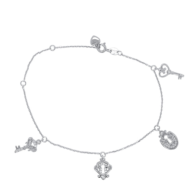 White Diamond Fashion Bracelet in 10KT Gold