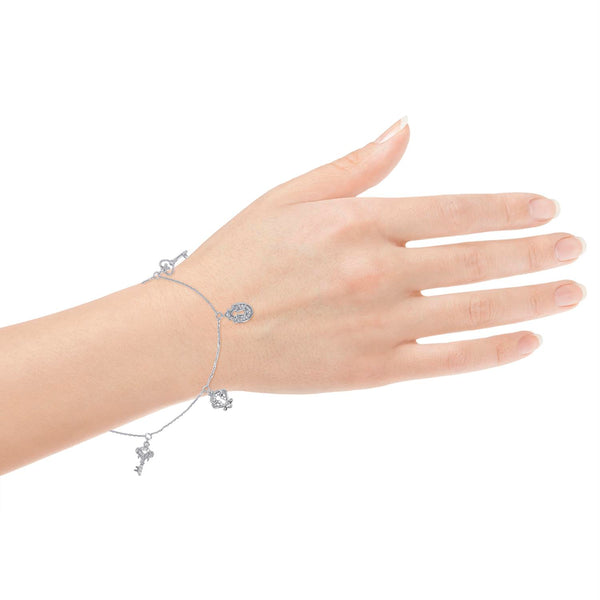 White Diamond Fashion Bracelet in 10KT Gold