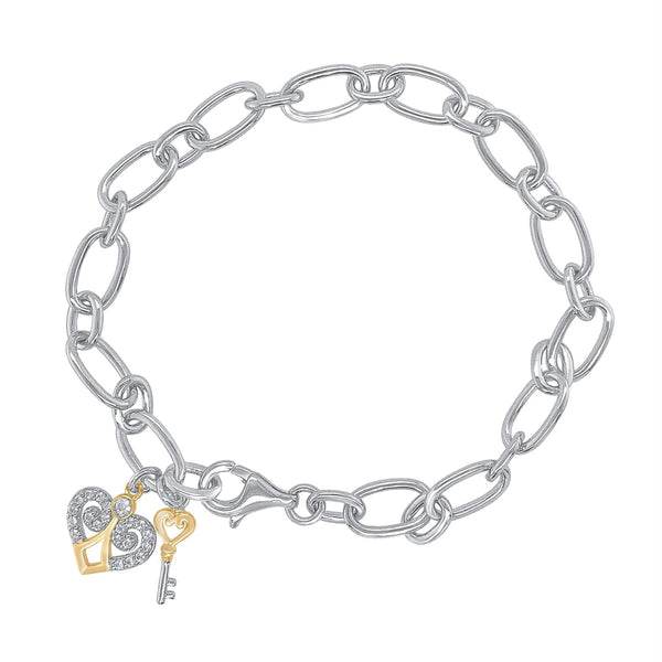White Diamond Fashion Bracelet in 10KT Gold