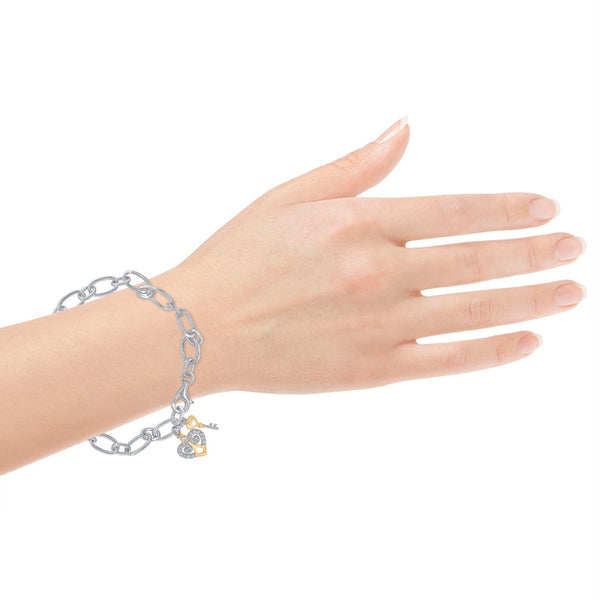 White Diamond Fashion Bracelet in 10KT Gold