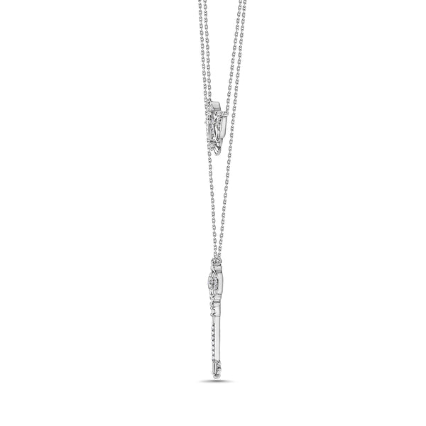 White Diamond Necklace in 10KT Gold