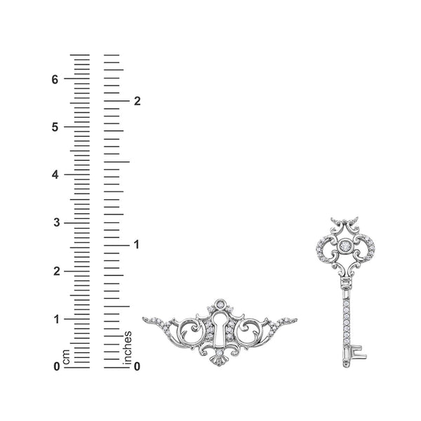 White Diamond Necklace in 10KT Gold