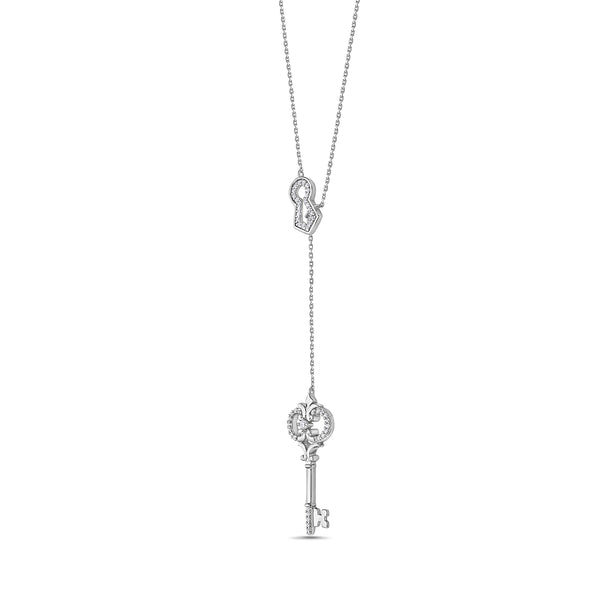 White Diamond Necklace in 10KT Gold