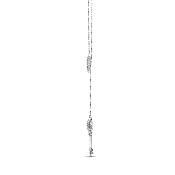 White Diamond Necklace in 10KT Gold
