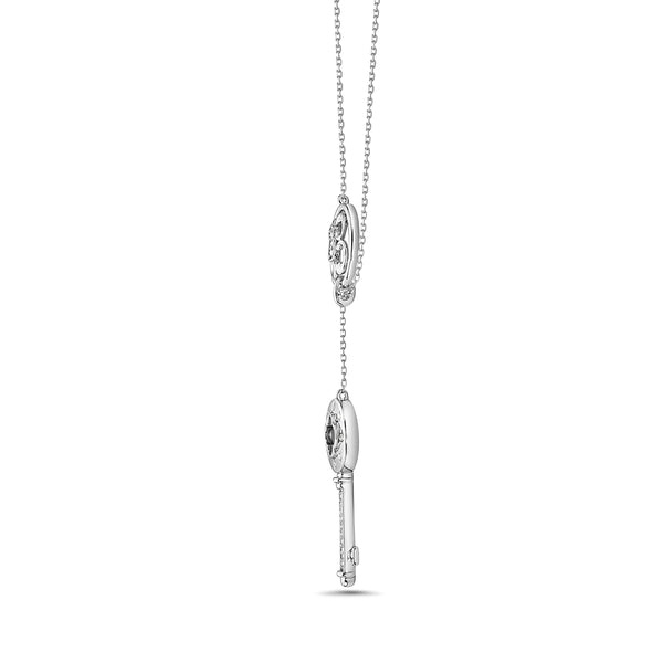 White Diamond Necklace in 925 Silver