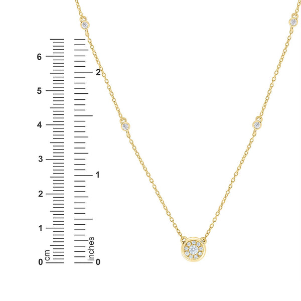 White Diamond Necklace in 10KT Gold